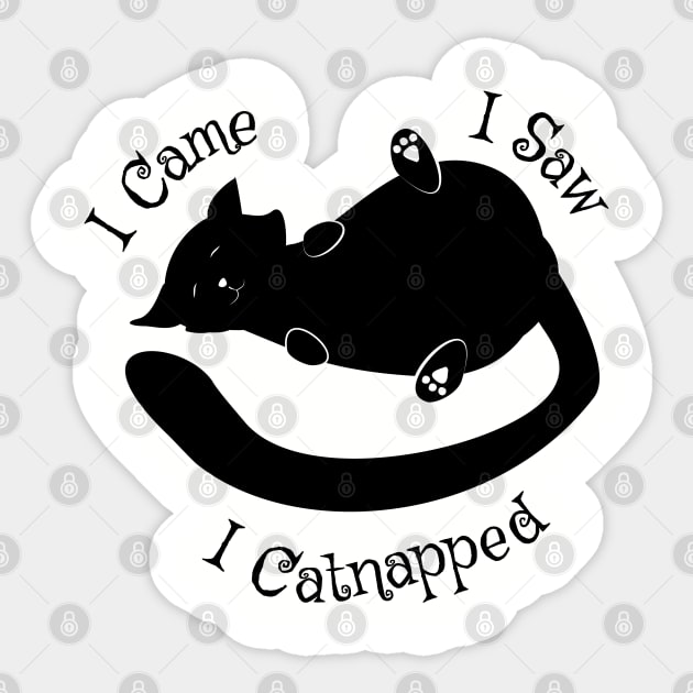 I Came I Saw Catnapped Cute Cat Sticker by atomguy